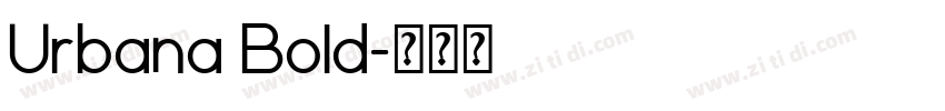 Urbana Bold字体转换